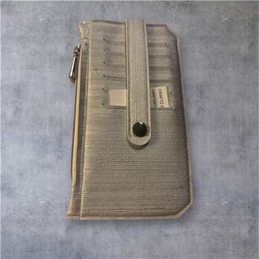 Gold Wallet with Snap Closure